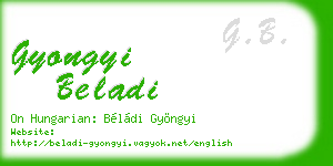 gyongyi beladi business card