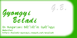 gyongyi beladi business card